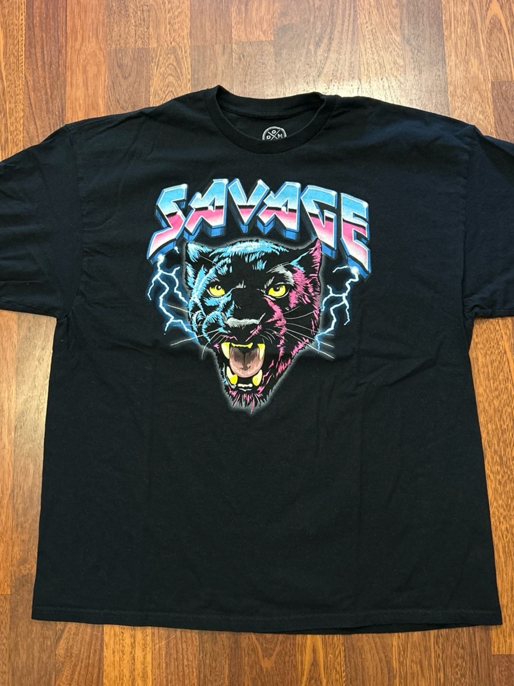 Black Panther Savage Lightening Graphic Retro Tshirt Size 2XL